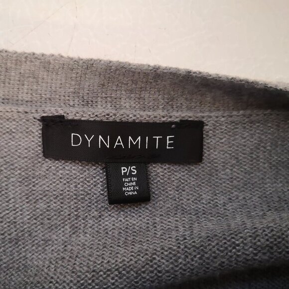 Dynamite Ladies Size Small Long Grey Lightweight Open Cardigan - Picture 3 of 9